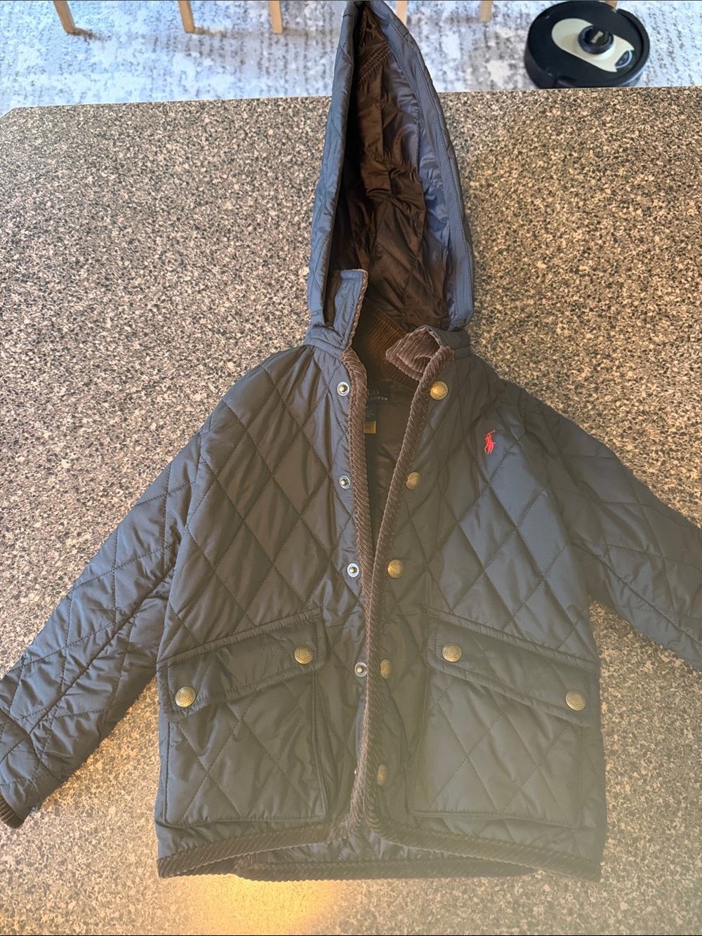 Polo by Ralph Lauren Navy Jacket with Yellow Logo
